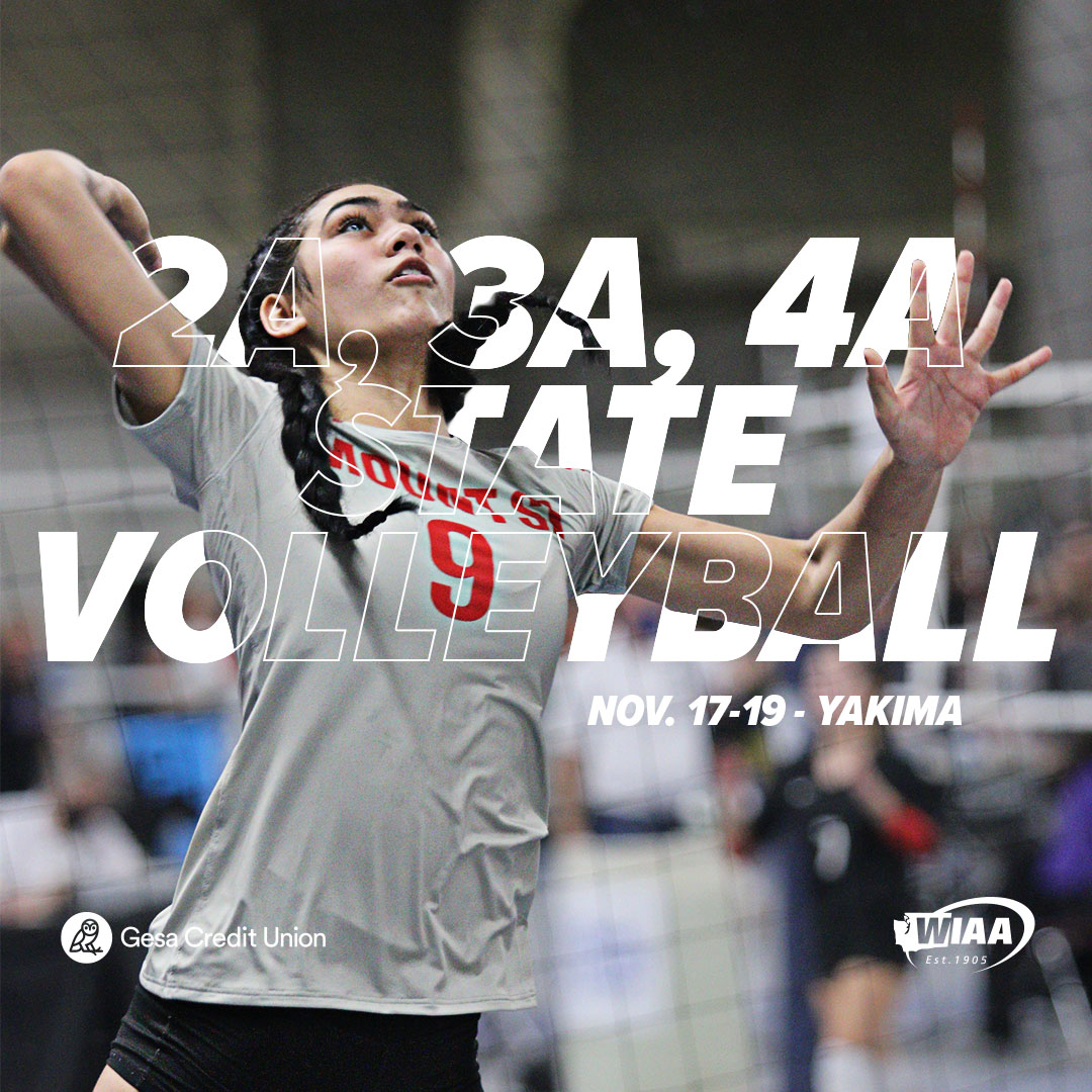 wiaawa's tweet photo. We're 2️⃣ weeks away from the WIAA/@GesaCU 2A, 3A, 4A State Volleyball Championships at the Yakima Valley SunDome 🏐🏆

Visit https://t.co/YxJ5rIssgq for brackets, schedules, streaming info and more

#countdowntostate https://t.co/c2VDVI4c9B