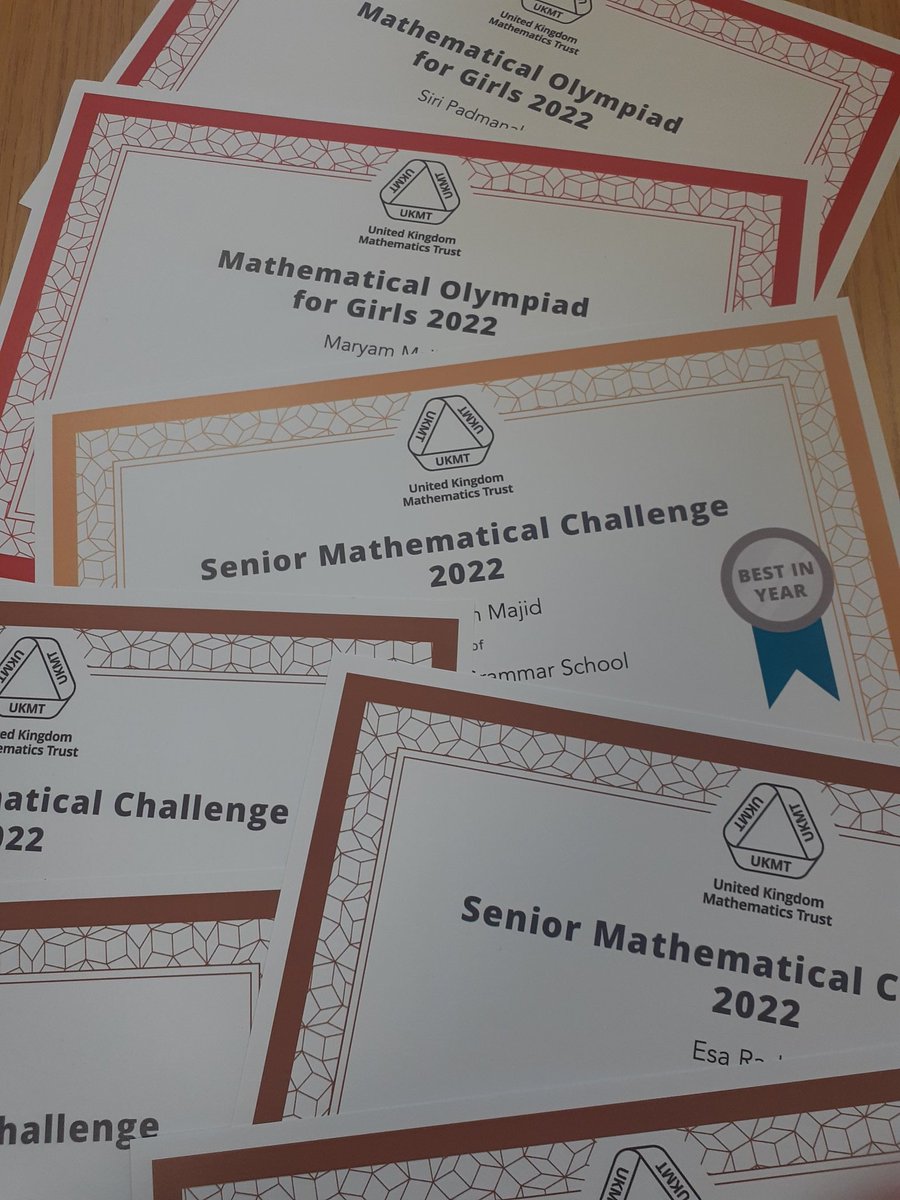 Maths mentoring on Wednesdays is going well! Lots of UKMT certificates being handed out.  If you have qualified for BMO1 come along to the base for your training pack #achieve #WeAreHutchie
