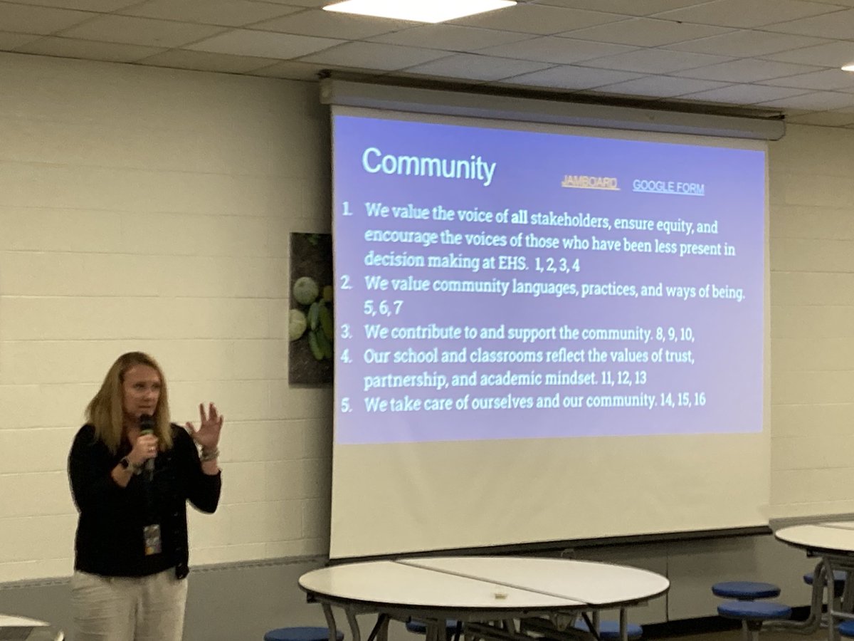 dsvannostrand's tweet photo. Excellent faculty meeting rolling out some great stuff! @HornetsEhs @EHS_VT @EssexWestford #hornetpride https://t.co/PJ3Nj72AYu