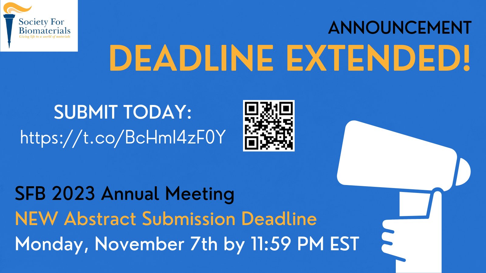 SFBiomaterials on Twitter "Did you miss our abstract deadline last