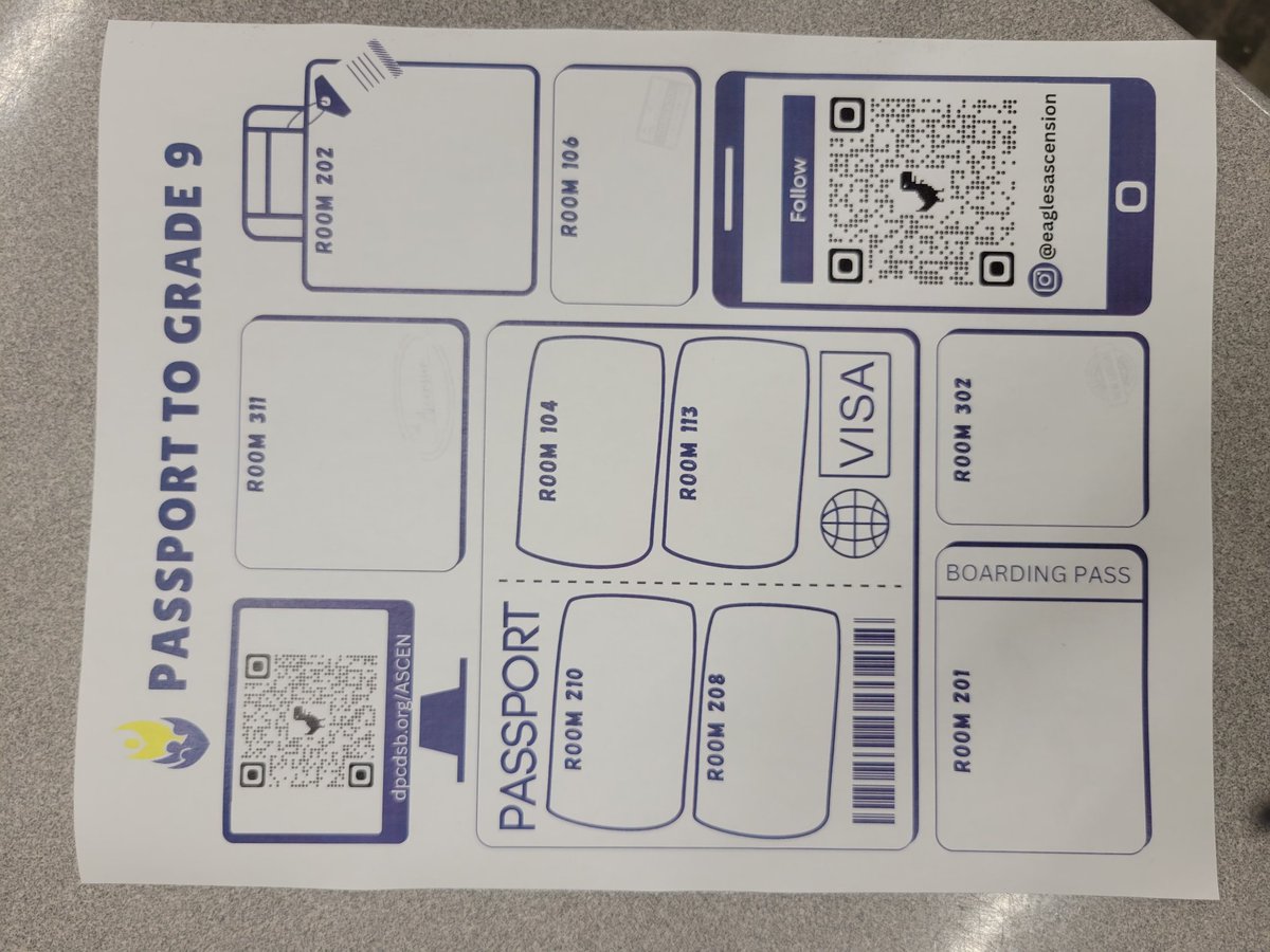 Thank you <a href="/EaglesAscension/">ascension eagles</a> for hosting grade 8 students from <a href="/HCMaltonDPCDSB/">Holy Cross Malton</a> and <a href="/StRaphaeldpcdsb/">St. Raphael</a> today. They got to explore classes, learn about 9 different courses offered and fill out their passport along the way!