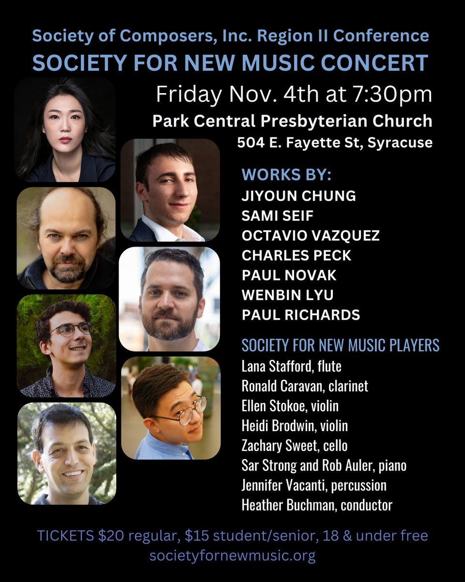 See you Friday at 7:30pm! societyfornewmusic.org/concerts.cfm