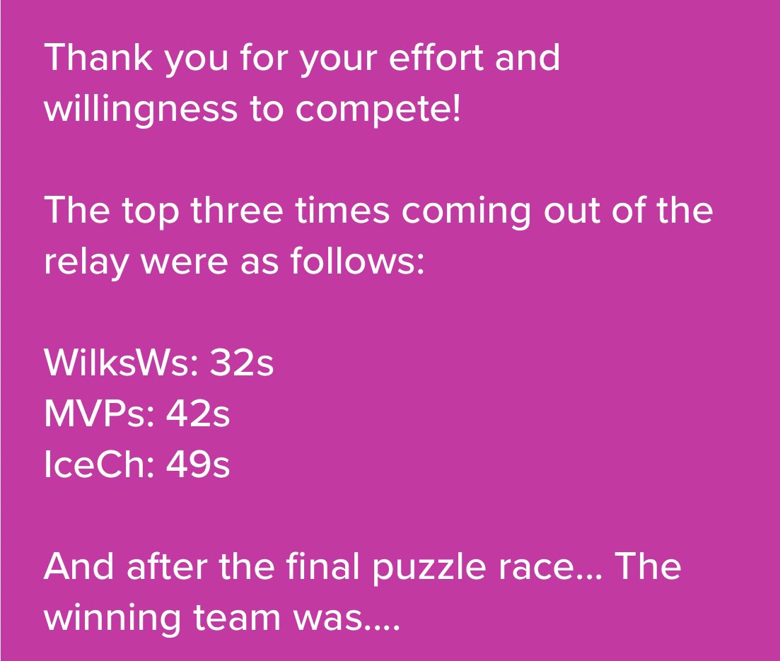 ProtectTheRock1's tweet photo. Day 2 of the Blue Hawk Games was a little more physical. We may need to add some of our own to the treatment log after school. The top team was Wilk’sWinners - Varin, Jacie, and Ali!!
Games will continue…
#Orbees
#RelayRace
#BabyPicturePuzzles
#ProsperProud
#ProtectTheRock https://t.co/lgMDzzK1Ws
