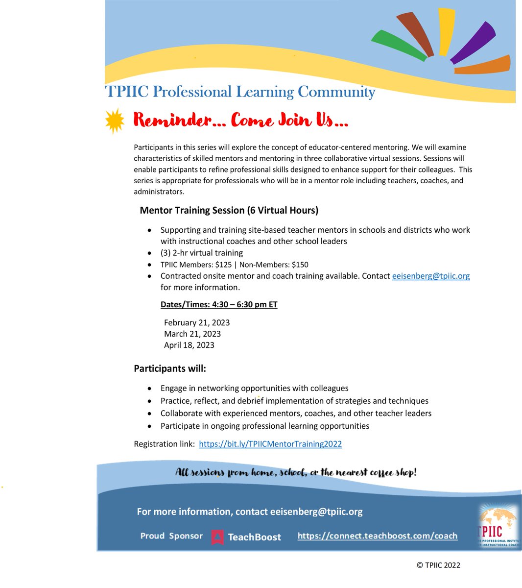 Coming soon... Mentor Training Series for those who are now mentors or anticipate being mentors later...
<a href="/PIICcoach/">TPIIC</a>