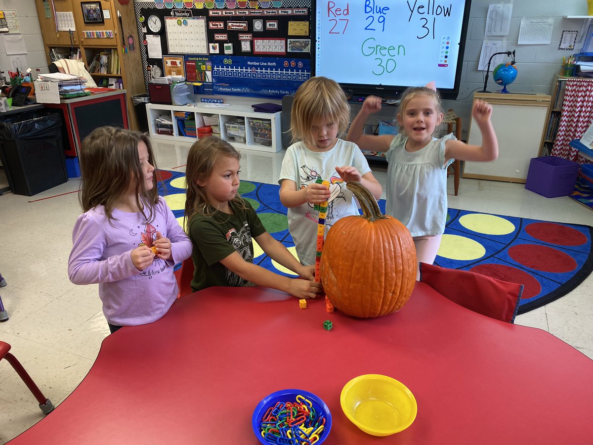 PRileyKinders's tweet photo. Learning nonstandard measurement in Kindergarten today.  Which tools would work best?  Lots of good thinking! @PotterGrayPride @BGISD https://t.co/5hIiRGfoR5