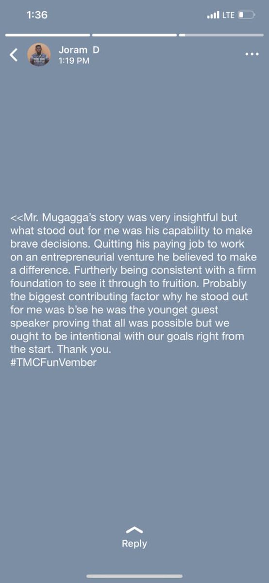 Mentorshipclass's tweet photo. Day 2/30 - Who was your favourite guest speaker and why? @Mentorshipclass
Take a look at what our alumni shared today.ππ½ππ½
#TheMentorshipClass
#TMCFunvember https://t.co/wXmtR00kL6