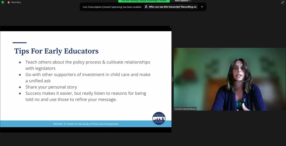 CSCCEUCB's tweet photo. “How can you expect quality early childhood educators to create meaningful relationships and meet the needs of young children when their low wages and lack of health care means they can't meet their own needs?” - Corrine Hendrickson #BoldonECEcompensation #ECE https://t.co/w2CuX9dWIY