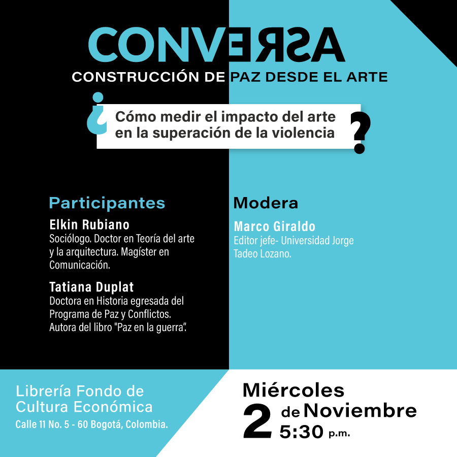 Ed_Uniandes's tweet photo. #Agendate #HOY con #RedConversa y acompáñanos💬
🗓Miércoles, 2 de noviembre, Construcción de Paz desde el arte🎨
📍Librería Fondo de Cultura Económica @FCEColombia
⏰5:30 p.m.
¡Te esperamos! https://t.co/HPQLtMiPCx