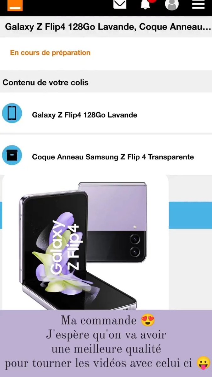 Bientôt New téléphone 🤪 couleur Lavande trop magnifique 😍

#samsungzflip4