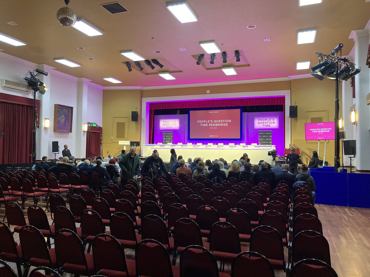 People’s Question Time starts in half an hour at Sir James Hawkey Hall in Woodford. Burning topics for discussion aside from ULEZ?