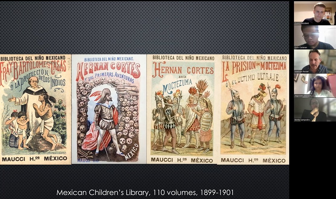 OUHistorySoc's tweet photo. Thank you Professor @MatthewRestall for a brilliant talk today on decolonising interpretations of the Spanish invasion of the Americas! https://t.co/O2QaJ7wMsE