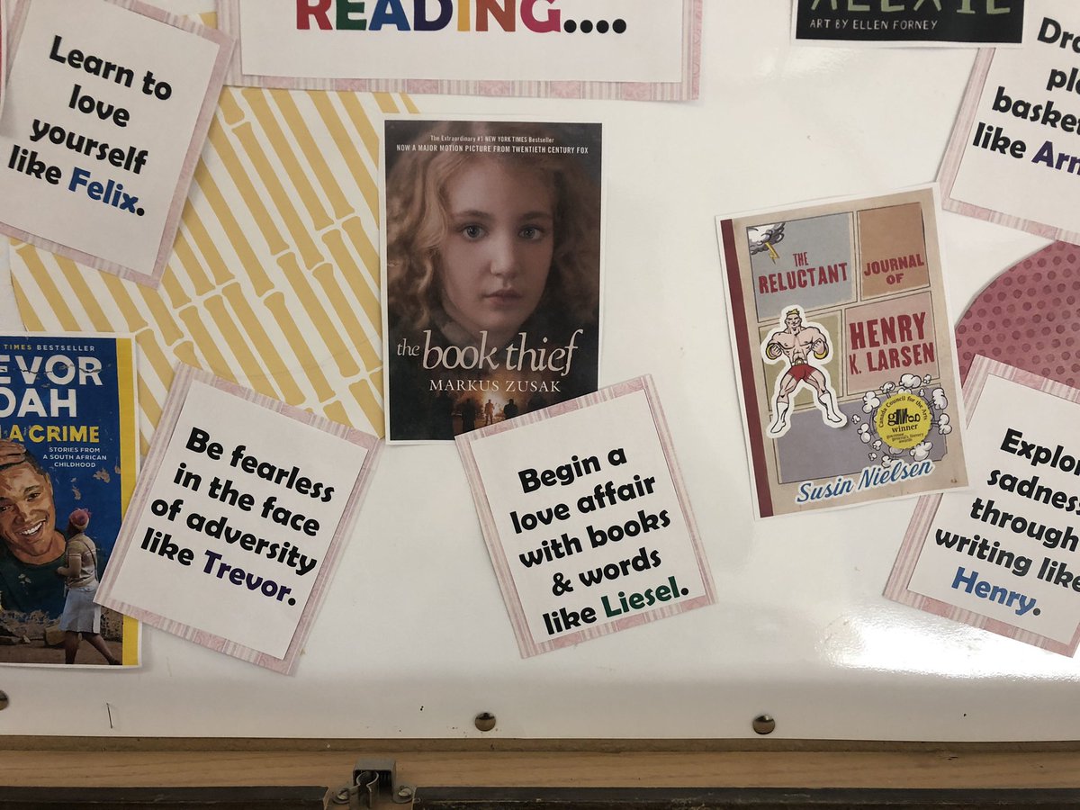 Our 4C English classes can explore so many voices and relate to the characters in those texts. We encourage others to read these selections as well. #EnglishDisplayCase