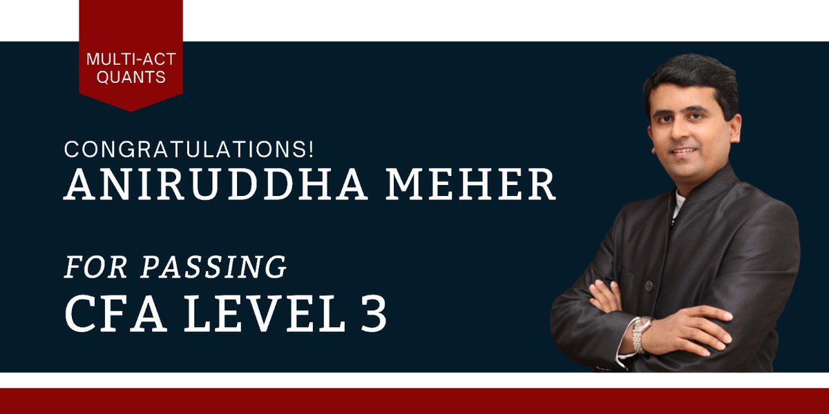 Above2SD's tweet photo. I am humbled by the completion of Chartered Financial Analyst - one of the highest degrees in the field of finance.

I have jotted down my #CFA journey in a series of posts on my blog.

https://t.co/ALj8uQeydg https://t.co/HWmm62AAKr