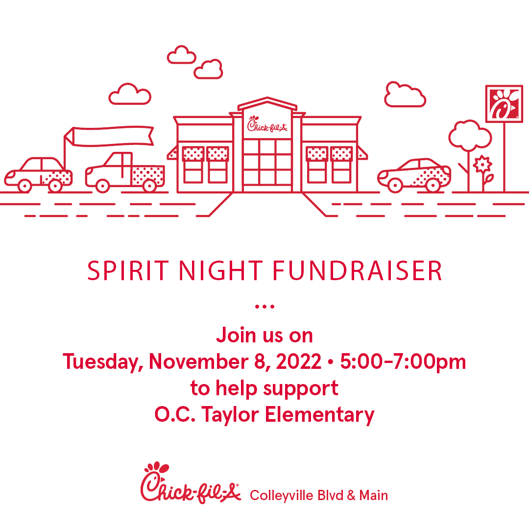 Save the date - Tuesday, November 8 from 5 - 7 p.m. - Chick-Fil-A in Colleyville is hosting a fundraiser to help support our wonderful school! Dinner plans are made! See all of our awesome Tigers there 🐯
#oct4u #campOCT