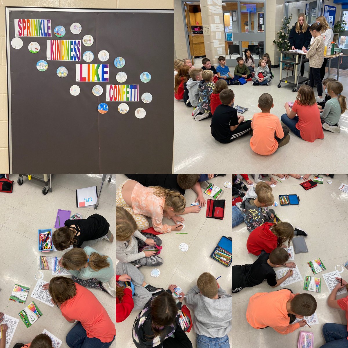 pbsBEARS's tweet photo. We had our first Kindness Club meeting with the Grade 3 students. We talked about what kindness looks and sounds like. We are creating a buttelin board to share our ideas on kindness. 
#buildinginclusivecommunitiesforall https://t.co/NaWSNSk4TZ