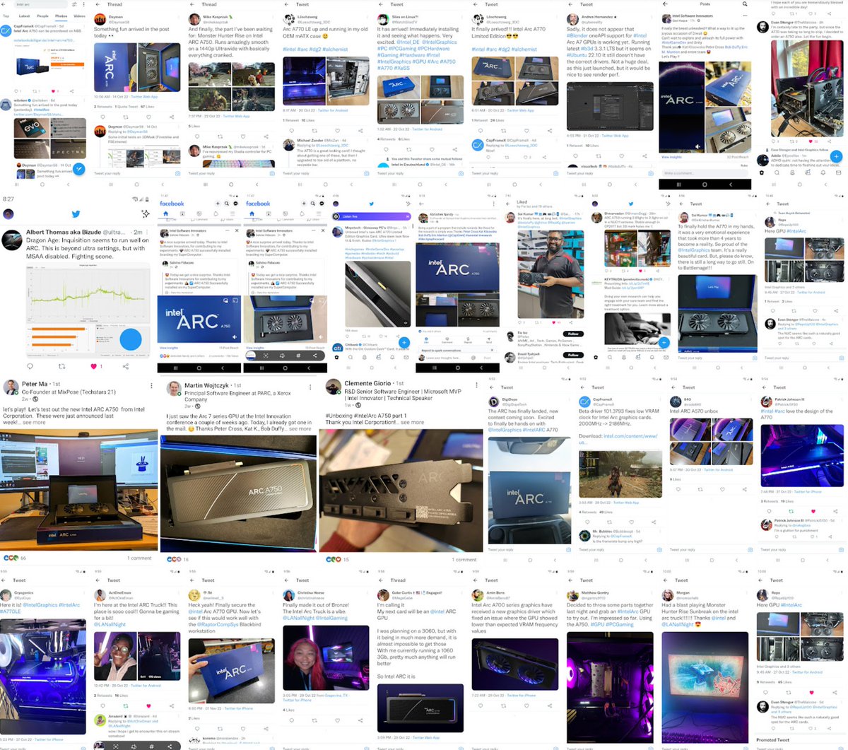 Been fun to see the community share their enthusiasm for #intelarc the last couple weeks. Let's keep the party going.