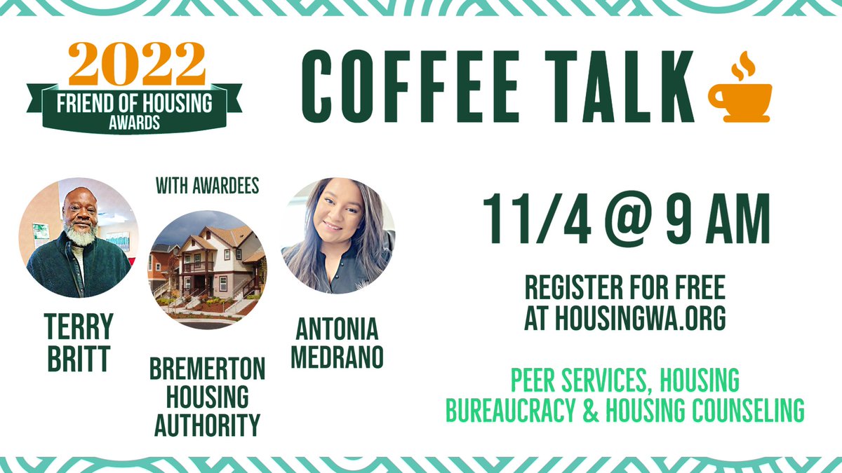 JOIN US! Visit HousingWA.org to register for free and get the link to the session. If you experience technical issues, email info@housingwa.org.