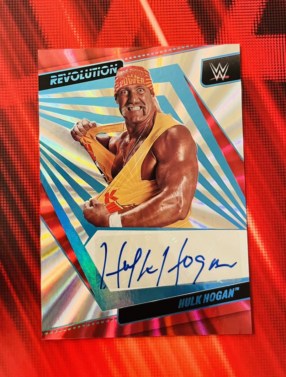 Taggsy79's tweet photo. 🟡🔴🟡 Hulk Hogan 🟡🔴🟡

Well let me tell you something brother!!! 

#WrestlingCardWednesday this week is my WWE Revolution 95/99 Sunburst autographed @HulkHogan card.

Love the hulkster, love the card, love the hobby!!!

#HulkRules #Hulkamania #RunninWild #HH #TheHobby https://t.co/orKC5y4DZb