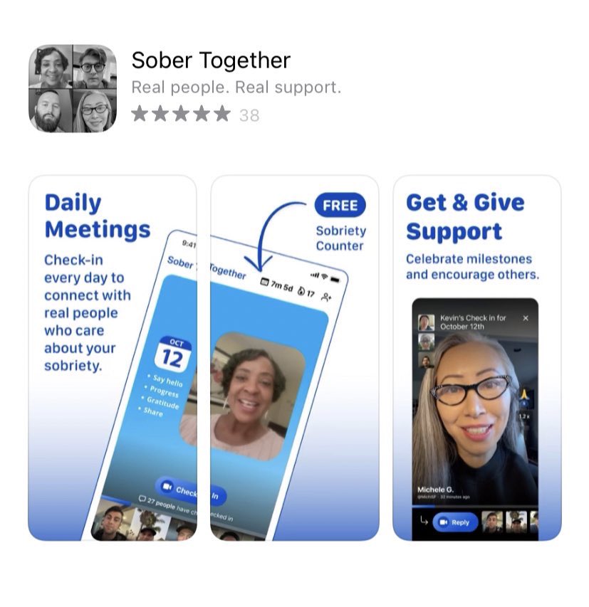Thanks go out to our inspiring community making the launch of our new app so incredible! Download here to meet the smiling faces of our #RecoveryPosse: apps.apple.com/us/app/sober-t…