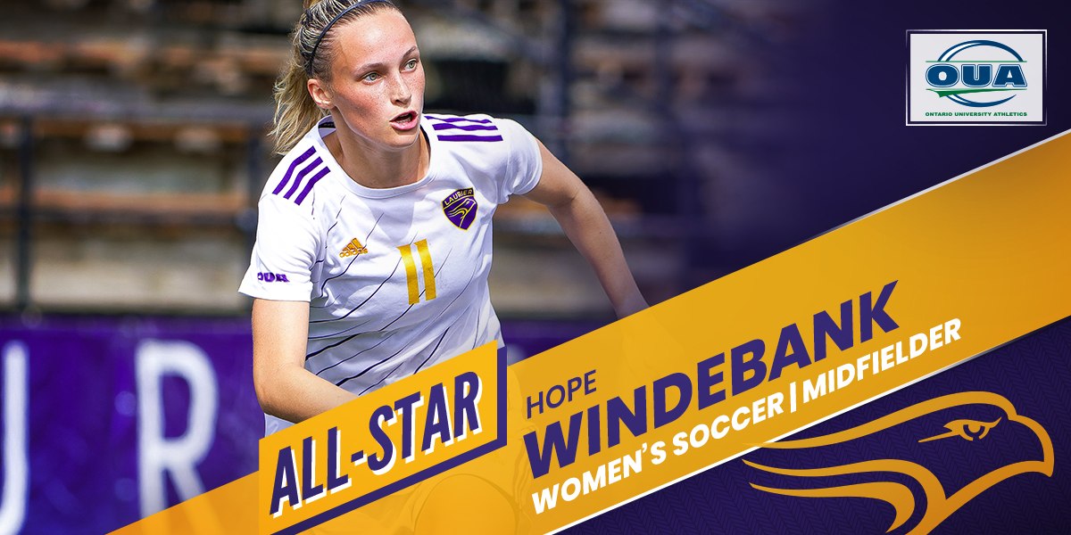 From walk-on to @OUAsport all-star.💫 Congrats to Laurier women's soccer midfielder Hope Windebank! 📰 bit.ly/Windebank_AllS… #SoarAbove