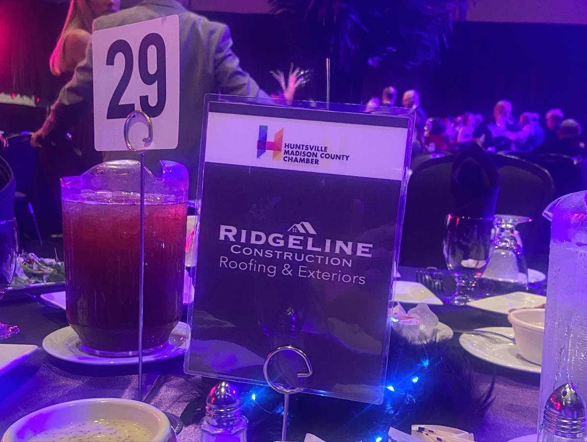 RidgelineHSV's tweet photo. A special thank you to the @hsvchamber for having us last night! 🎉

We had a great time at the Small Business awards! And congratulations to all of the winners last night!

#sba2022 #2022Nominee #SupportYourChamber #roofingcontractor #Roofing #Awards #Huntsville #Madison https://t.co/7wV0TWxUVo