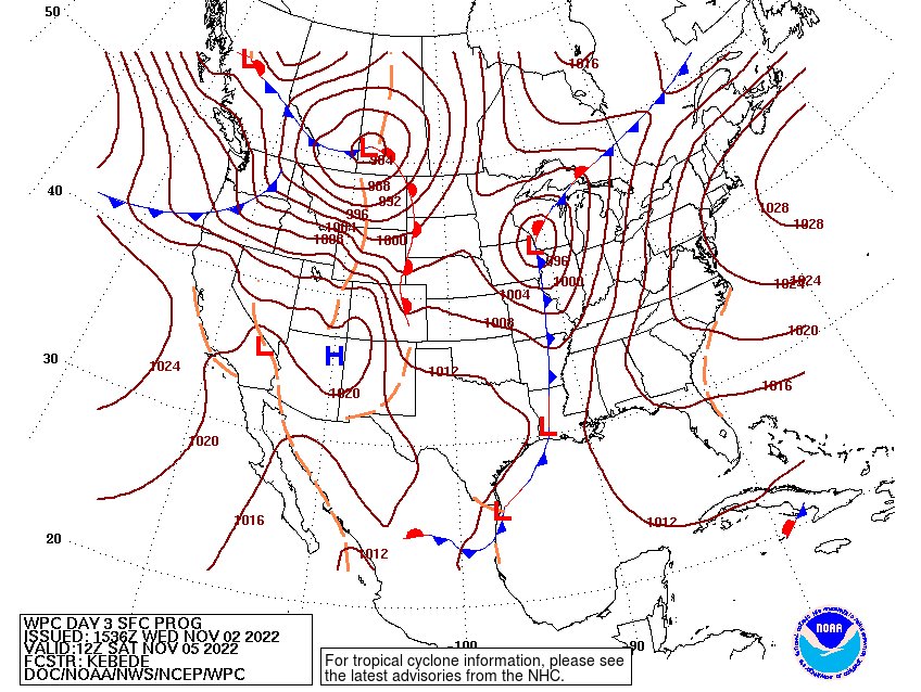 Meteoalert_MX's tweet photo. Frente frío servirá de escudo para que Lisa no se acerque al sur de Tamaulipas. Por lo que no esperamos efectos directos en la zona, únicamente algunos chubascos o tormentas aisladas el fin de semana, asociado al frente frío. https://t.co/Snpfvd1euI