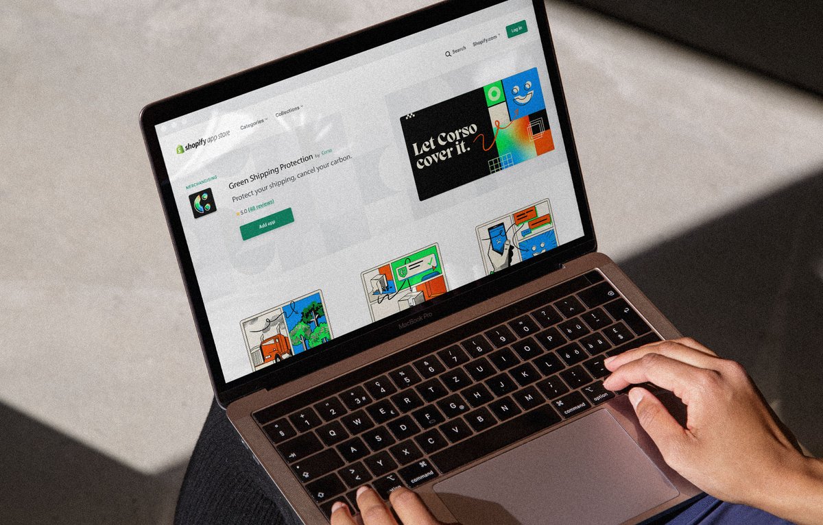 corsocommerce's tweet photo. POV: you just tapped โadd appโ and you canโt wait to tell your customers that your brand is now offsetting carbon emissions and protecting their packages ๐ ๐ฆ #letcorsocoverit #packageprotection #shopify #shopifyseller #shopifyapp #shopifytips https://t.co/EFbDasmYDs