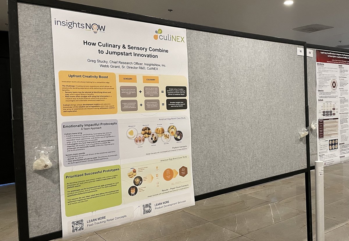 We're thrilled to be participating in #SSP2022 this week! Check out our "Poster #56: How Culinary &amp; Sensory Combine to Jumpstart Innovation." Let’s chat about how you can partner with us &amp; CuliNex Culinologists to create new product ideas faster. bit.ly/3FFkWrr

#mrx