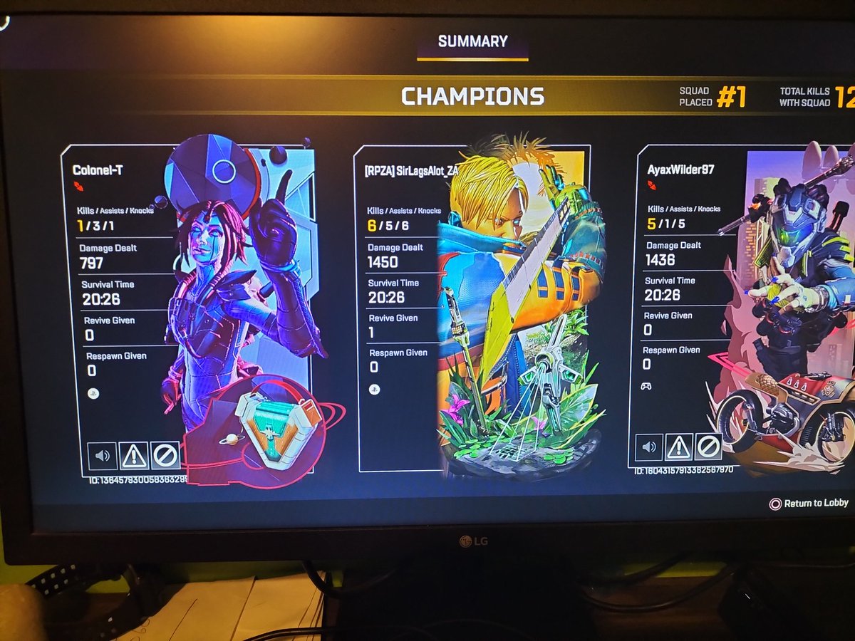 SirLagsAlot_ZA's tweet photo. Not a bad third match of the season. #ApexCrypto #CryptoMain https://t.co/Vuo3d9lC7z