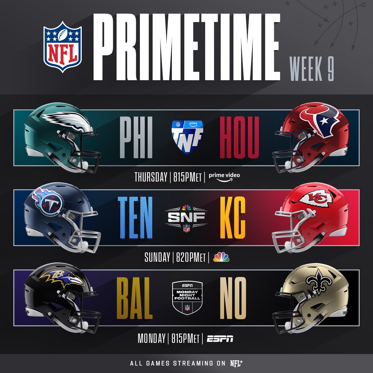 nfl week 9 espn