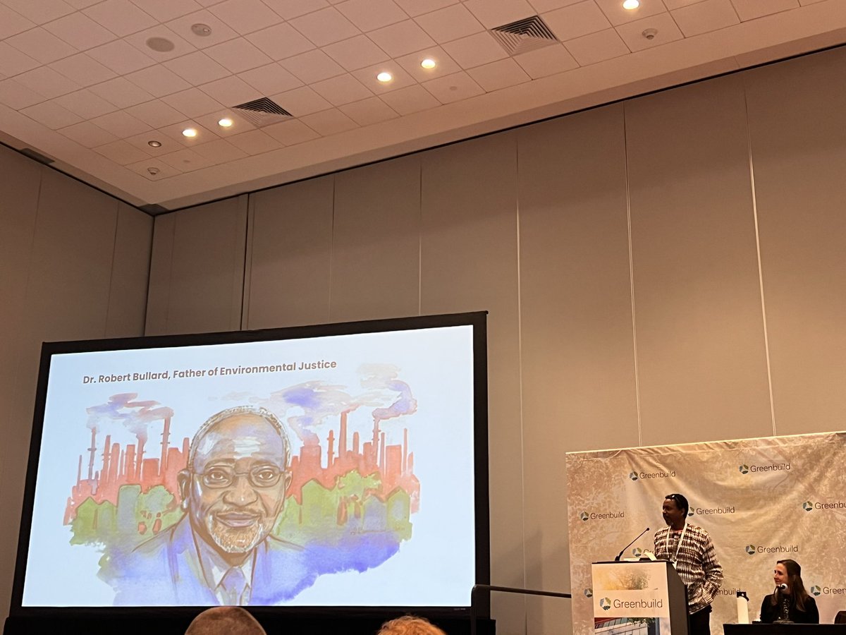 Learning about “Embodied Equity” with @HowardU’s Professor Bradford Grant — starting off with a quick refresher of environmental justice #greenbuild