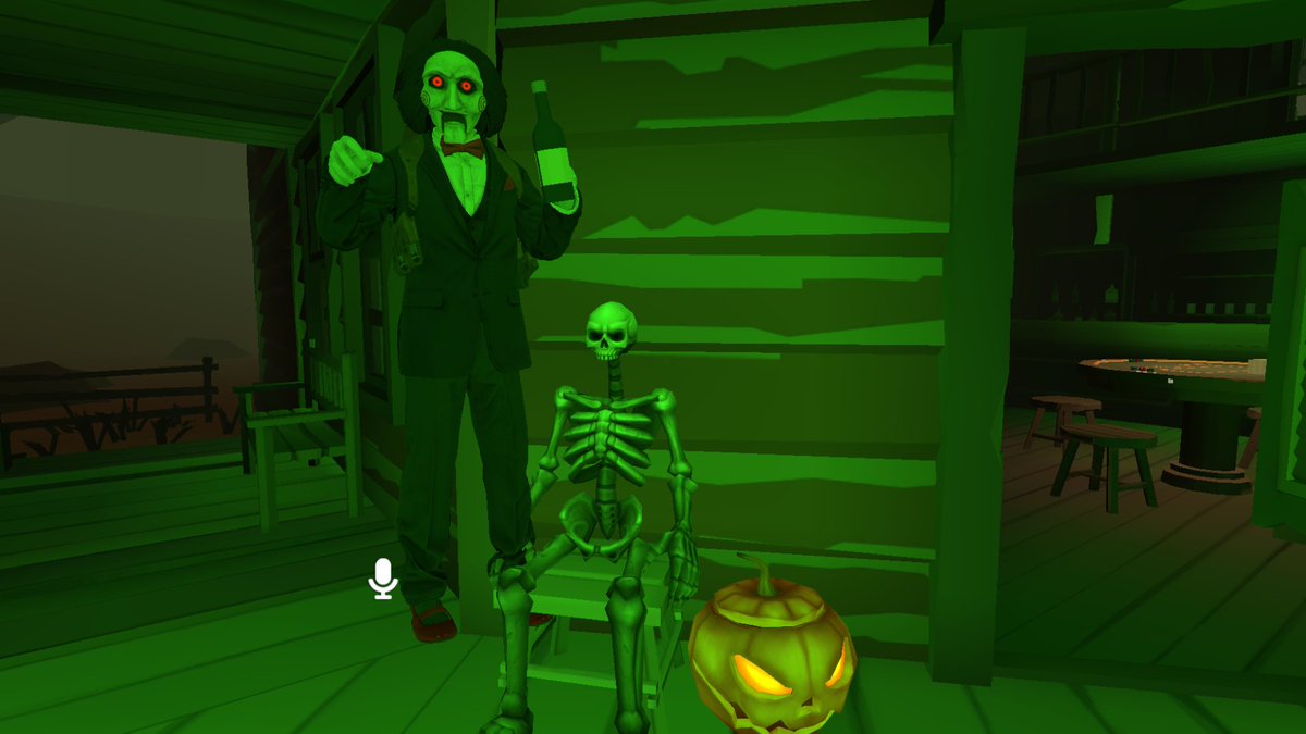 misrebeccalove's tweet photo. #VRChat playing in Spookality Dust Town with the #Deadlings on #TwitchTuesday https://t.co/uwBRJGufuq