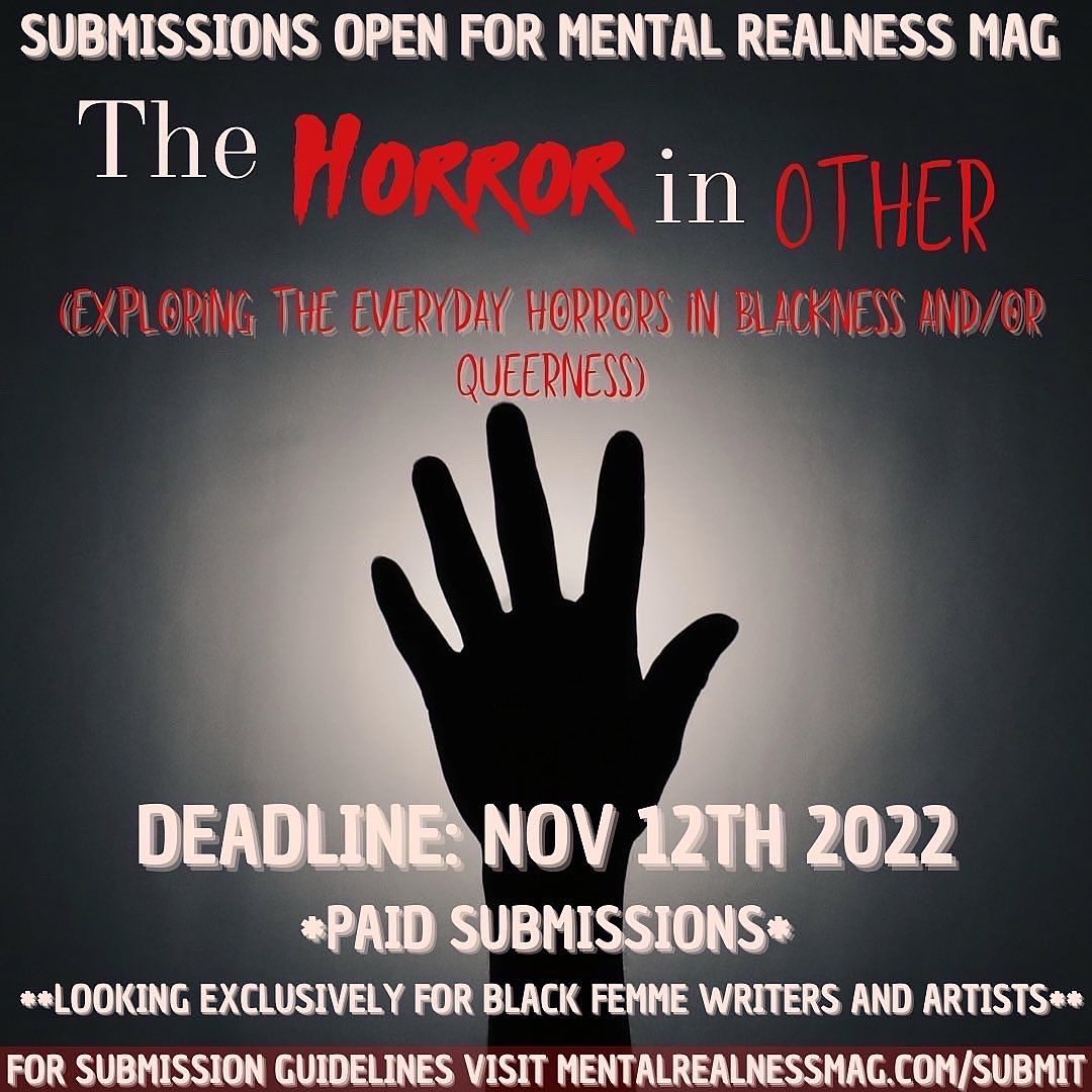 Only 10 days left to submit to our Black Horror issue! Calling all Black femme writers and visual artists!!