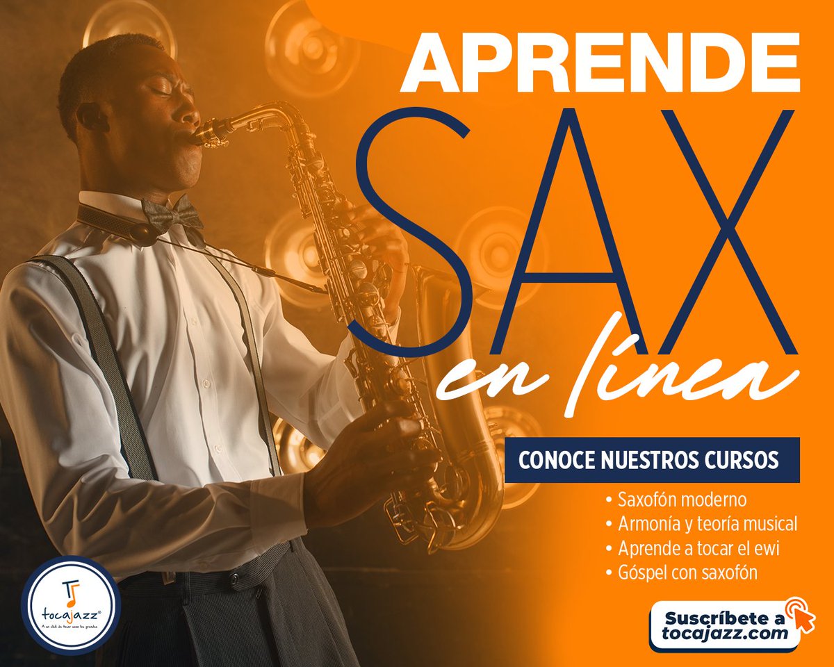 TocaJazz's tweet photo. Somos tu mejor opción para aprender a tocar el #Saxofón de manera profesional. Solo necesitas una dispositivo con acceso a Internet. 🎷💻

Suscríbete y accede a más de 400 lecciones AL INSTANTE:
https://t.co/fMU8Ruxe8x
#TocaJazz https://t.co/anTQAohm59