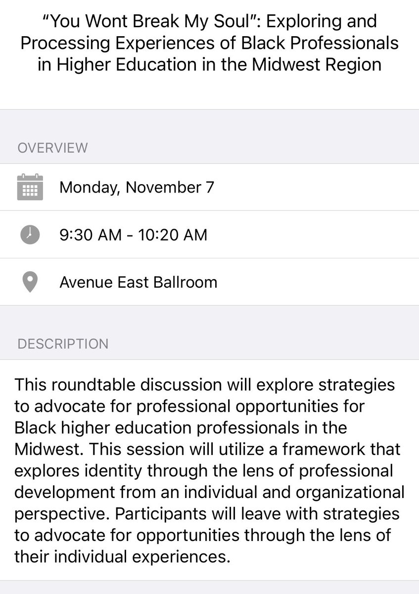 crjones121's tweet photo. Excited for this session! Looking forward to the #NASPA4E - #NASPA4W conference in Chicago! 😃 https://t.co/NZIgCTeB5Q