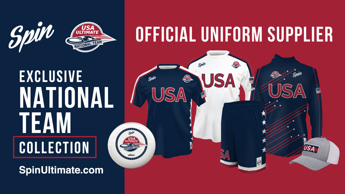 USAUltimate's tweet photo. #USAUltimate is proud to announce @SpinUltimate as the official uniform supplier and merchandise partner of the U.S. National Team! 🇺🇸

Visit https://t.co/bq1dHRZMPm to get your Team USA gear today!

#USNationalTeam #TeamUSA #USAUltimate #SpinUltimate #UltimateFrisbee #PullforUS https://t.co/RfQE3TLalb