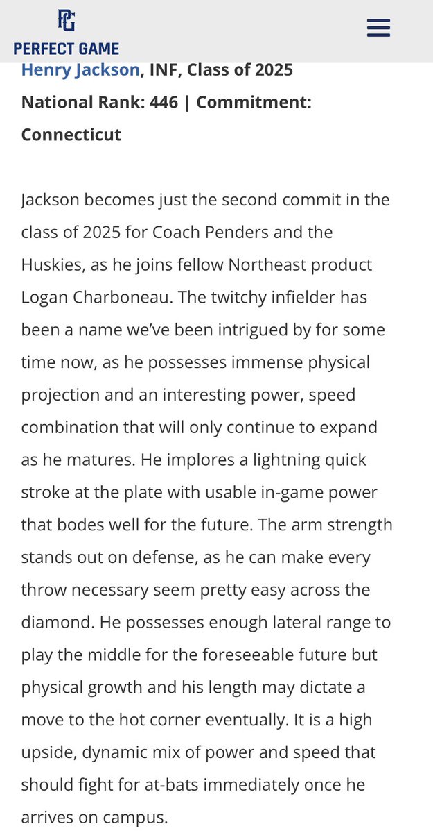 jackson_henry18's tweet photo. Thank you @PerfectGameUSA @PG_Scouting for the mention in the Recruiting Notebook.                                        

@NEPridebaseball @WinchBaseball @EliteSportsAdv https://t.co/ahu9wkw2Cc