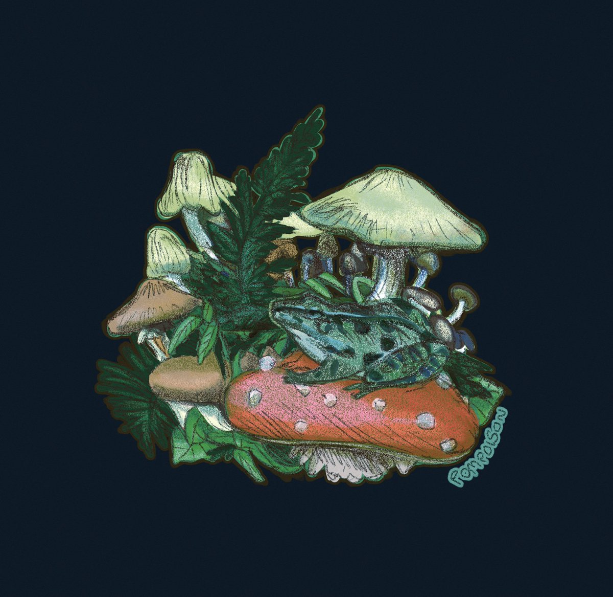PomPoisonStudio's tweet photo. Just a little frog in the forest https://t.co/wgMa0ymzcA
