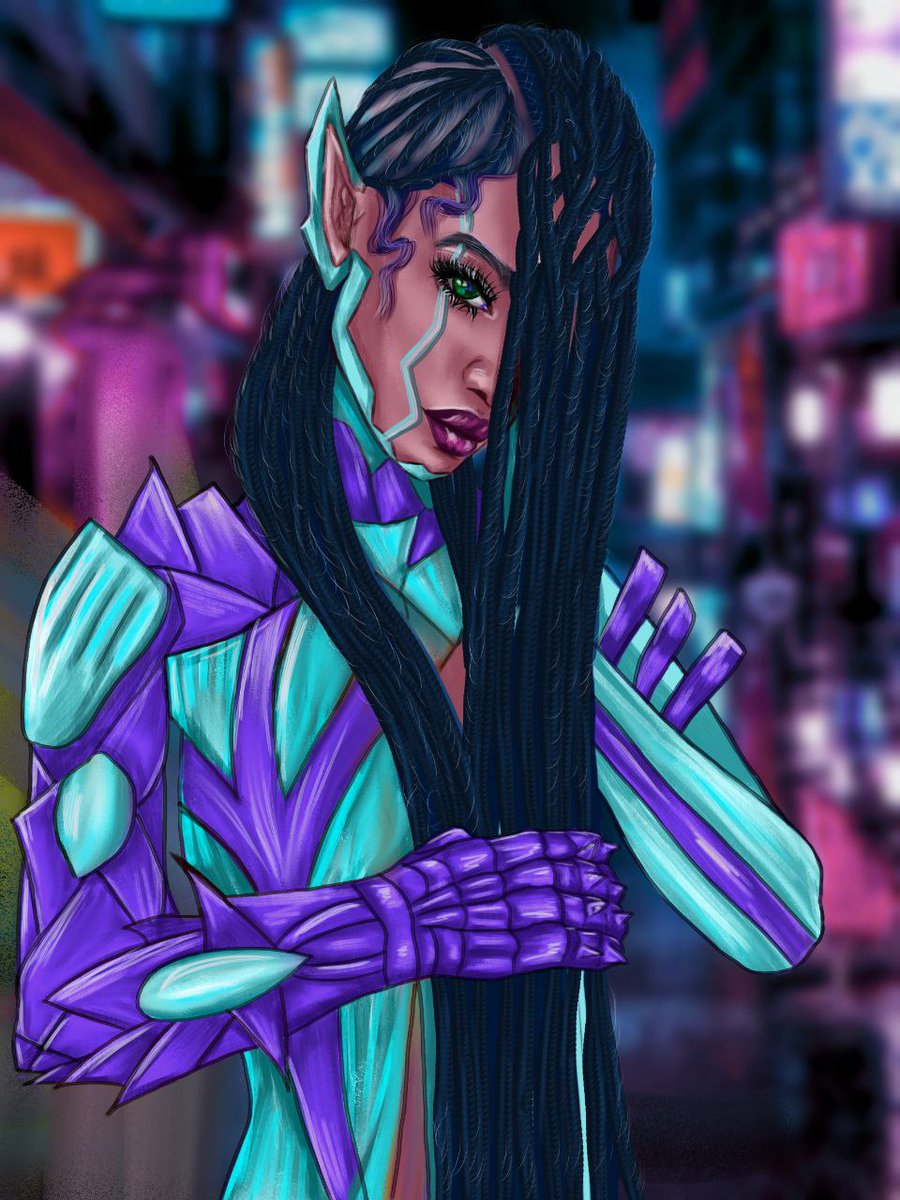 My NEW DROP is the CyberLady.💜

New technology has opened up new possibilities in this world. Immerse yourself in my cyber reality😈
1/1
#NFTCommunity #NFTcollections

Price - 0.07 ETH

Link below👇