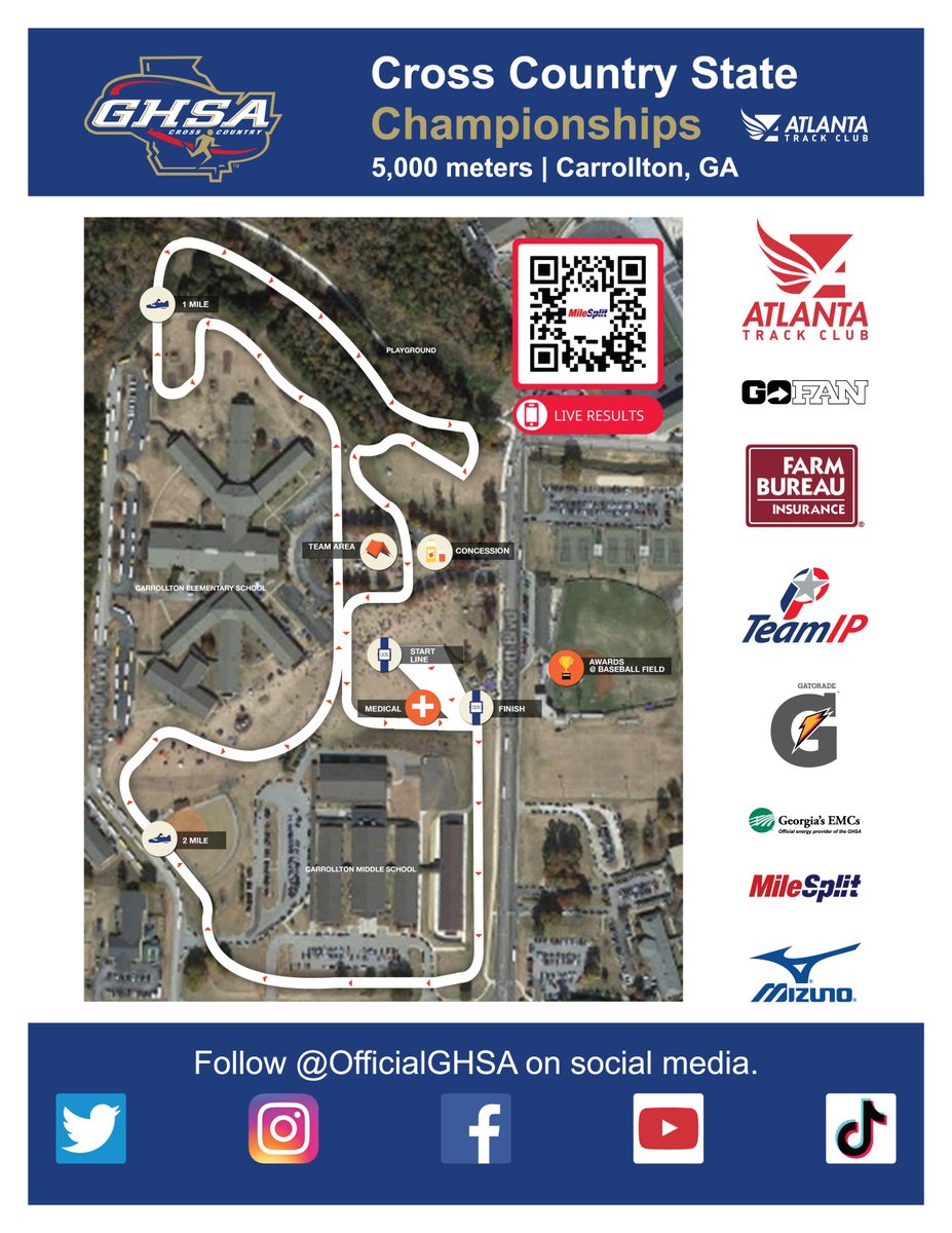 OfficialGHSA's tweet photo. Get the Facts - Cross Country State Championships @AtlantaTrack Nov. 4-5 https://t.co/s8criBvGm2
📲 Buy @GoFanHS Tickets. https://t.co/ehAZC08hig https://t.co/VHP0s0ztdn