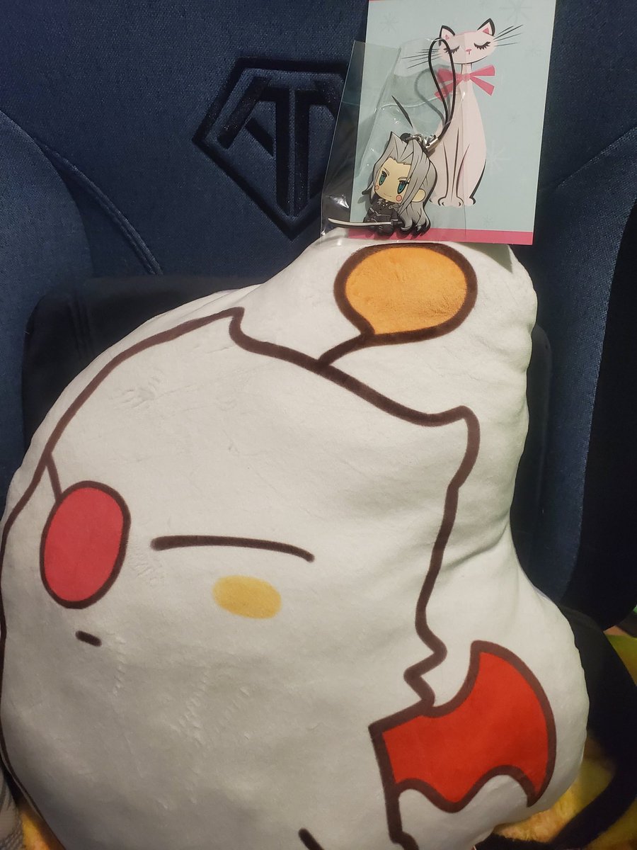 AesmaTV's tweet photo. best feeling ever receiving a package 📦  from your sponsor celebrating your 5 years streaming anniversary.  thank u so much @shopatomicflare  #finalfantasy  my dog already tried to claim the moogle 🤣 .  I really appreciate  this.  🙏 . https://t.co/m25gcHMiaA
