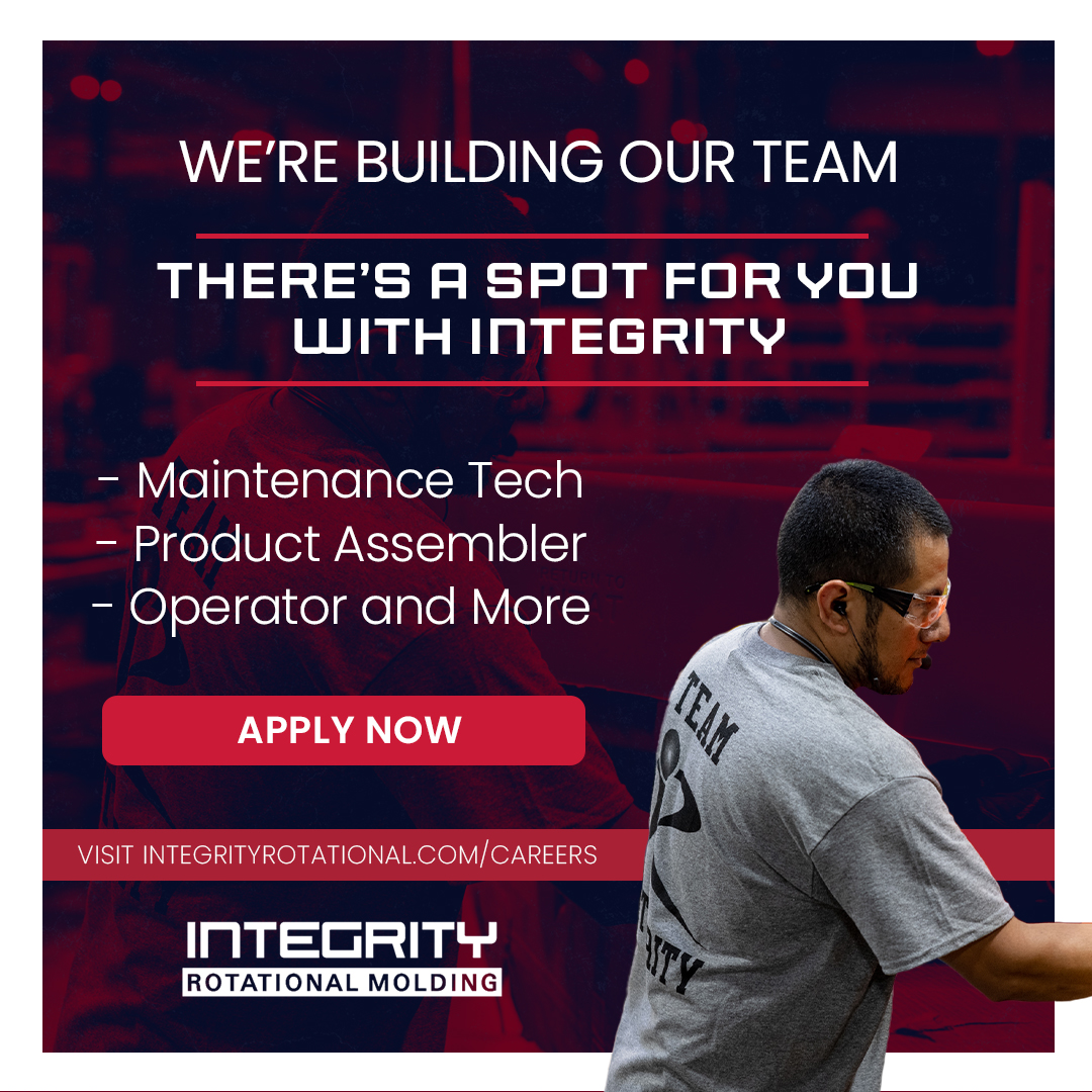 IRM_Molding's tweet photo. Grow your career in rotational molding by joining the Integrity Rotational team!

Choose Integrity: https://t.co/DdGp3S6aNw 

#rotationalmolding #careers #hiring #indyjobs #hiringhoosiers #plainfieldin https://t.co/XyGmYsHBu1