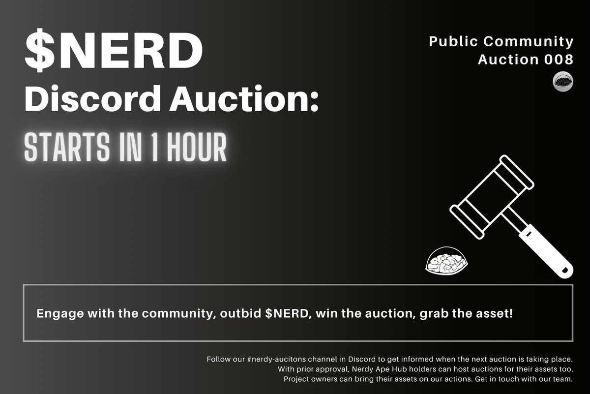 💥 $NERD Discord Auction: 02.11.22 💥

See you in Discord in 1 hour.

Join us: discord.gg/3sqrapuG5q 

#NerdyApeHub #NerdyCoin