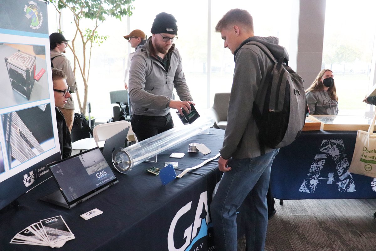 USU Get Away Special Team RE-PRE-SENT at the #USUScienceWeek2022 "Science Club Fest" today (Wed, Nov. 2) until 3 pm in the Biology-Natural Resources Bldg Atrium. All Welcome! <a href="/GASPACS_CubeSat/">USU GASPACS CubeSat Team</a>