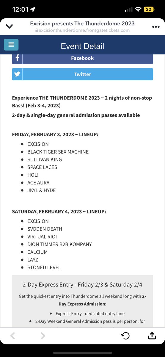 Thunderdome tix just dropped with the lineup in case y’all didn’t know 🤯😩