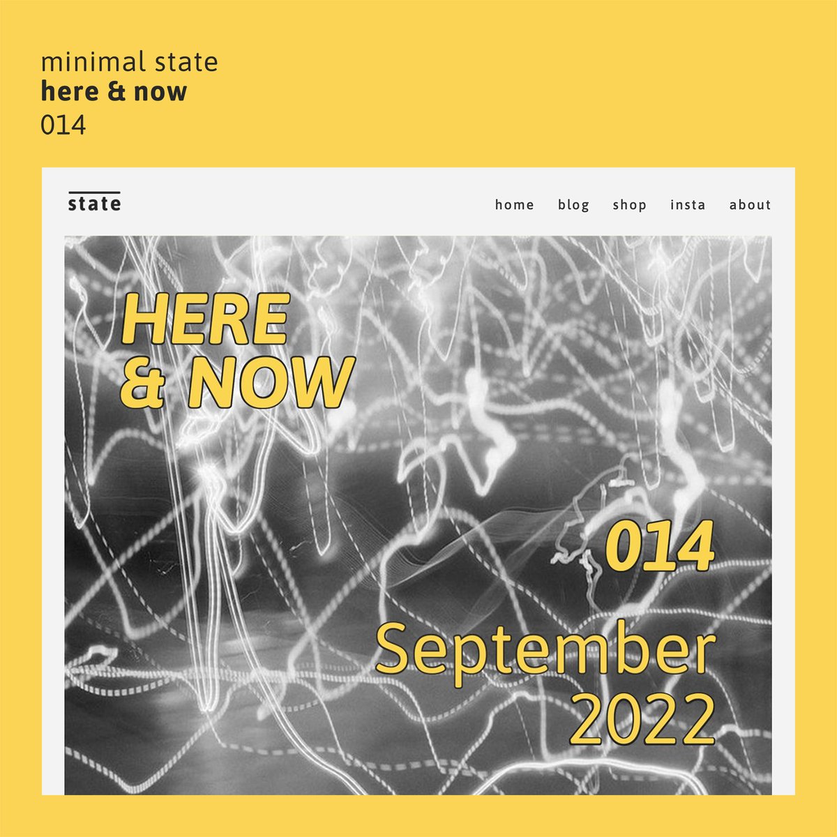 NEW BLOG - minimalstate.co.uk/blog/blog-here… ~ HERE &amp; NOW is collection of artworks that have caught our attention. Cover image by Ed Lart