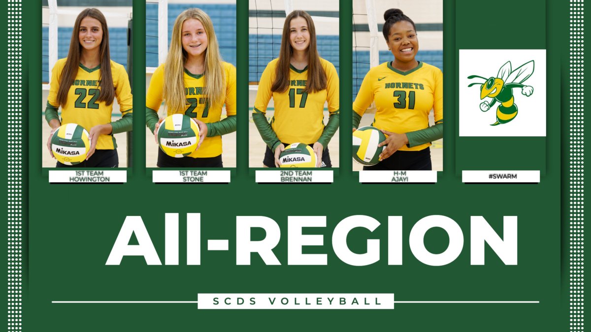 Congrats to our Lady Hornets! 1st Team Mason Howington- 1st Team Harris Stone-2nd Team Lilla Brennan-Honorable Mention- Ayo Ajayi
#SWARM #SCDS #HORNETNATION