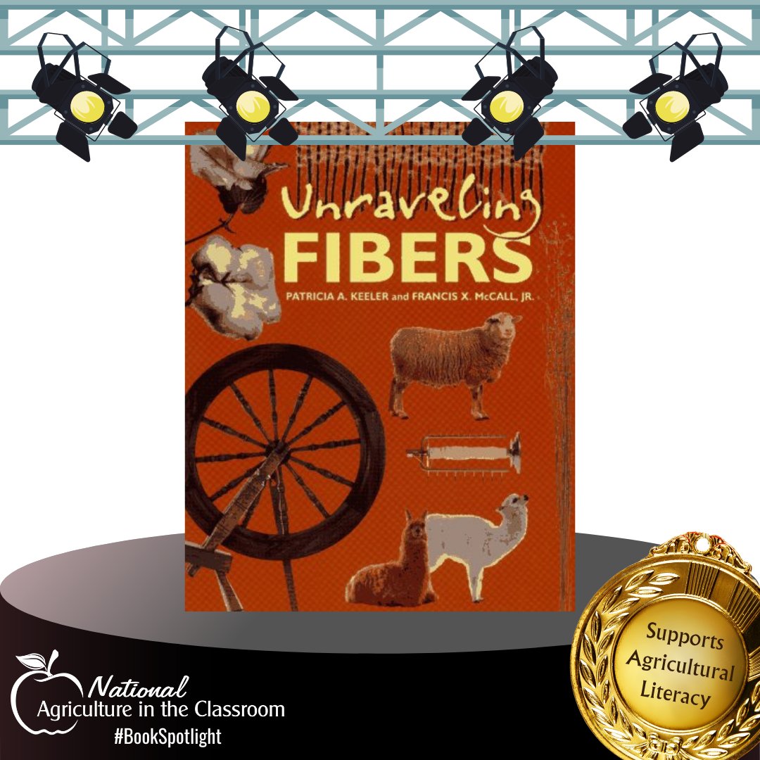 Clear, colorful photographs and detailed drawings delve into the sources of our clothes, tablecloths, sheets, towels, and blankets.

agclassroom.org/matrix/resourc…

#agliteracy #agclassroom #Bookspotlight #agliteracybooks #elementarybooks