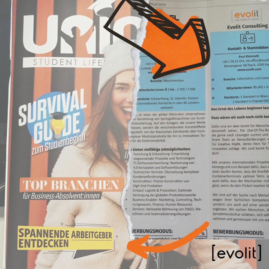 Spannende Arbeitgeber Alert im neuen unimag!

#evolitconsulting #unimag #studentlife #spannendearbeitgeber #wemakeityours