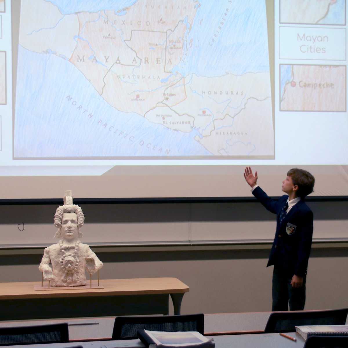 Fantastic presentations and artifacts today from the Ancient Civ classes. Learned a lot about the Mayan civilization. Looking forward to stocking the museum! <a href="/MaristSchool/">Marist School</a> <a href="/MaristFam/">Marist Fam</a>